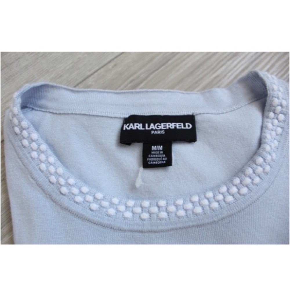 NEW Karl Lagerfeld Knit Sweater Short Sleeve